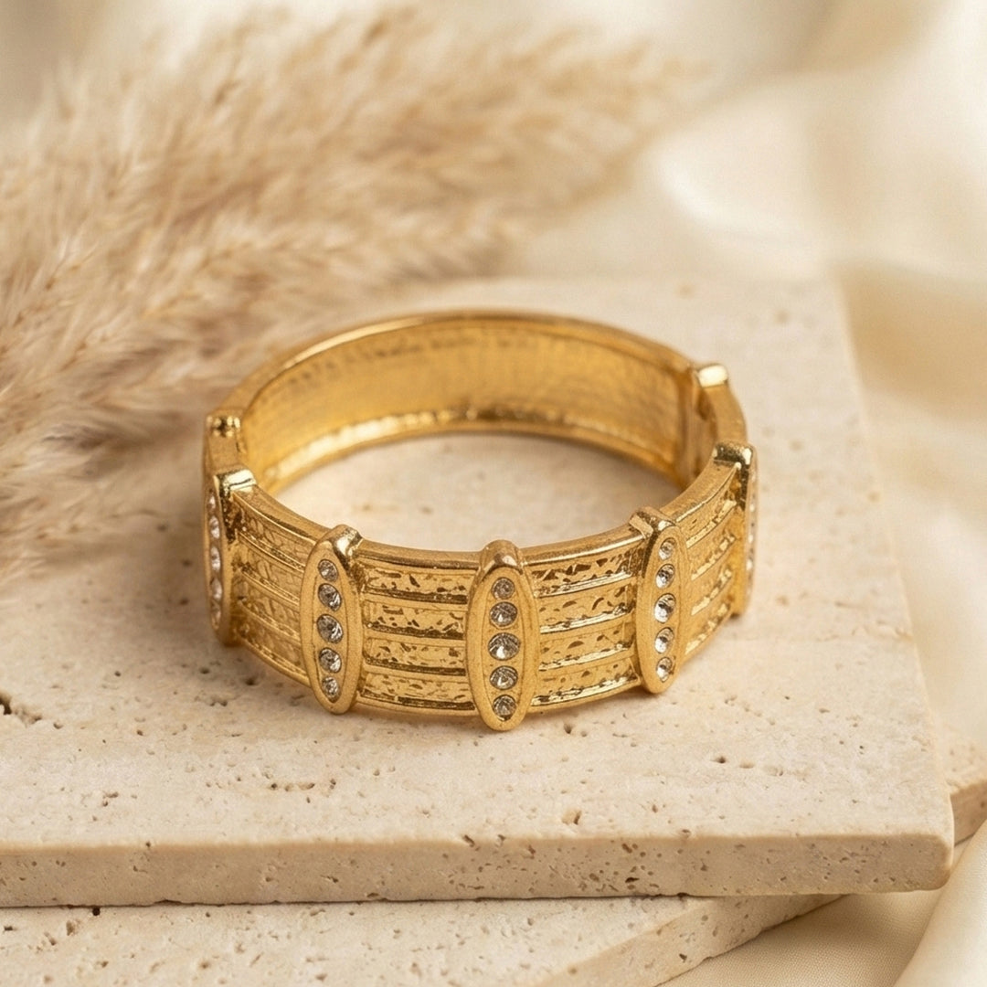Gilded Radiance Cuff Bracelet