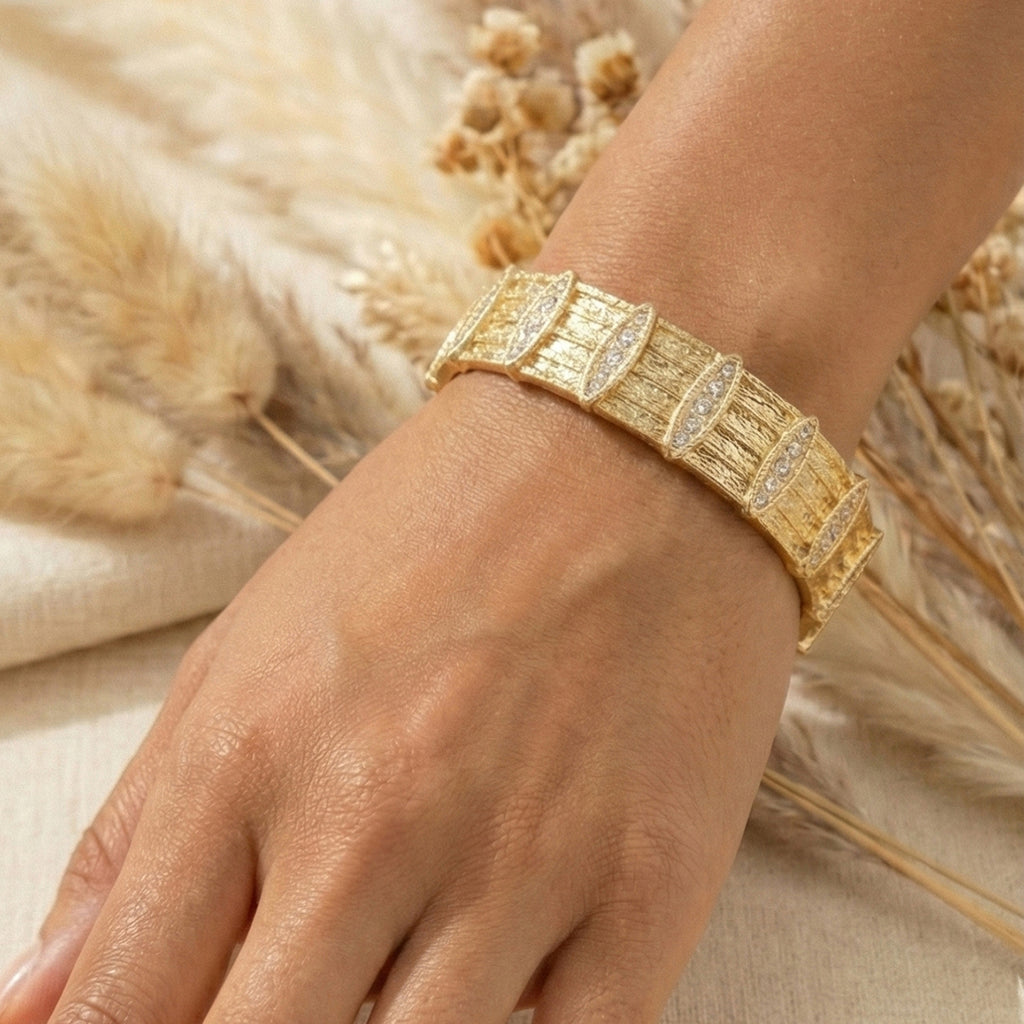 Gilded Radiance Cuff Bracelet