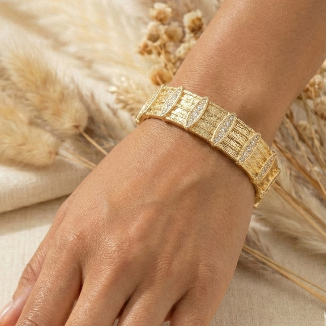 Gilded Radiance Cuff Bracelet