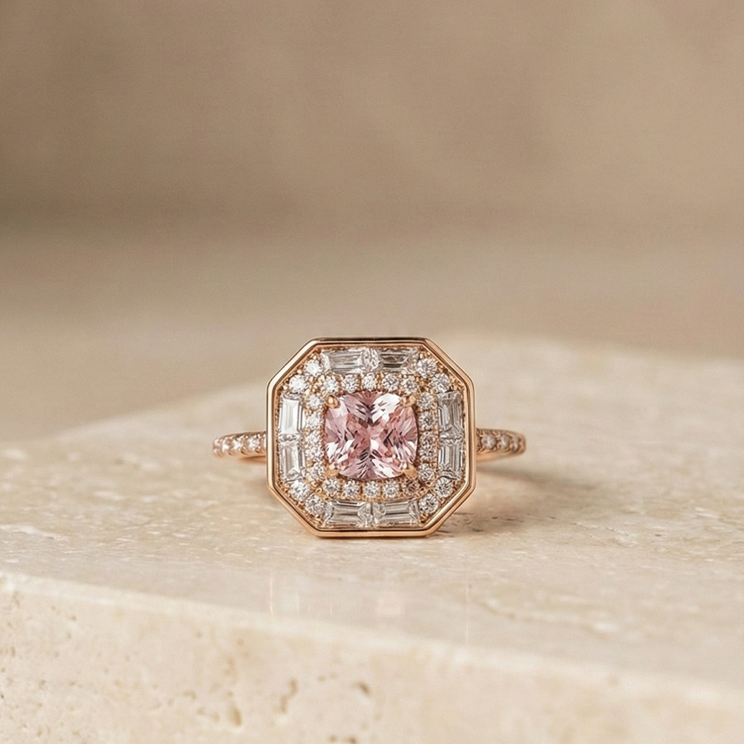 Rosé Octagon Ring