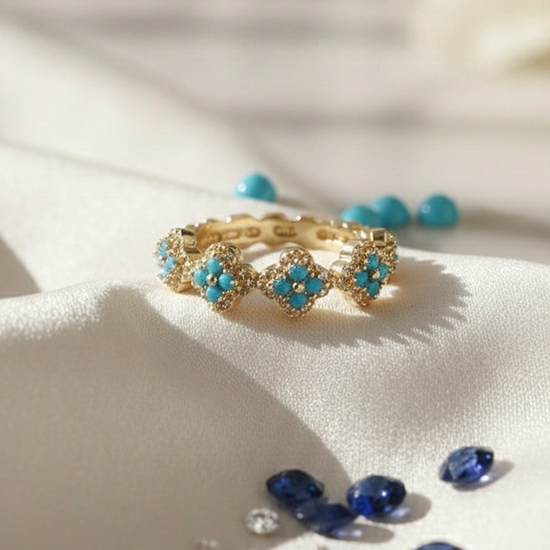 Azure Clover ring