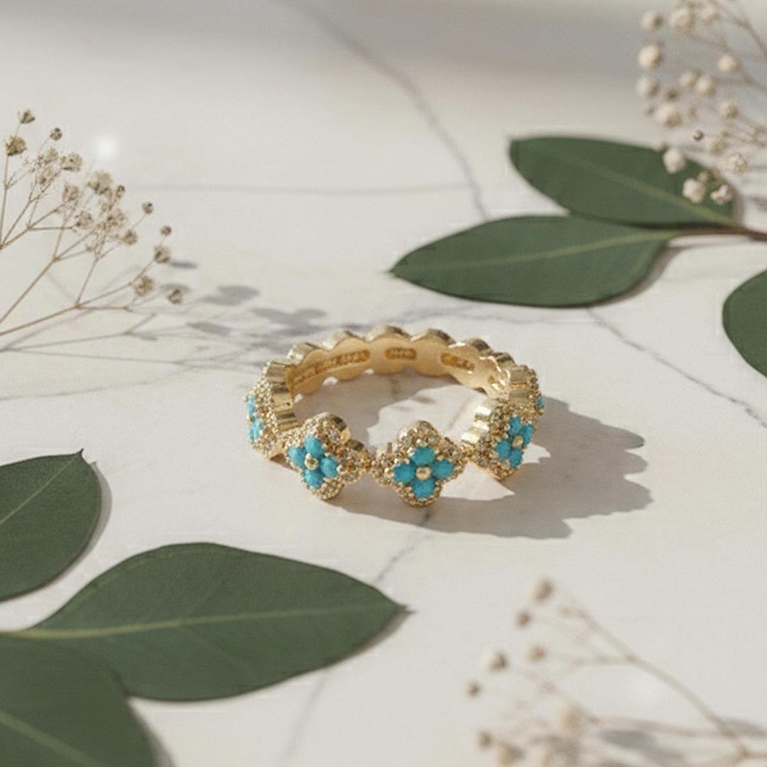 Azure Clover ring