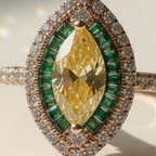 Sunlit marquise ring