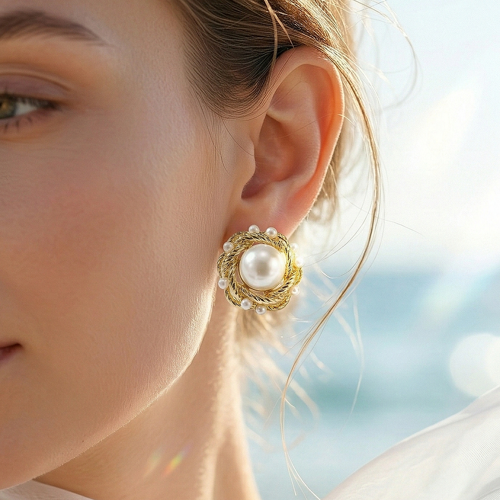 Pearl Swirl earrings