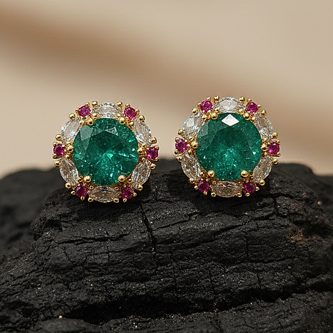 Emerald Radiance Earrings