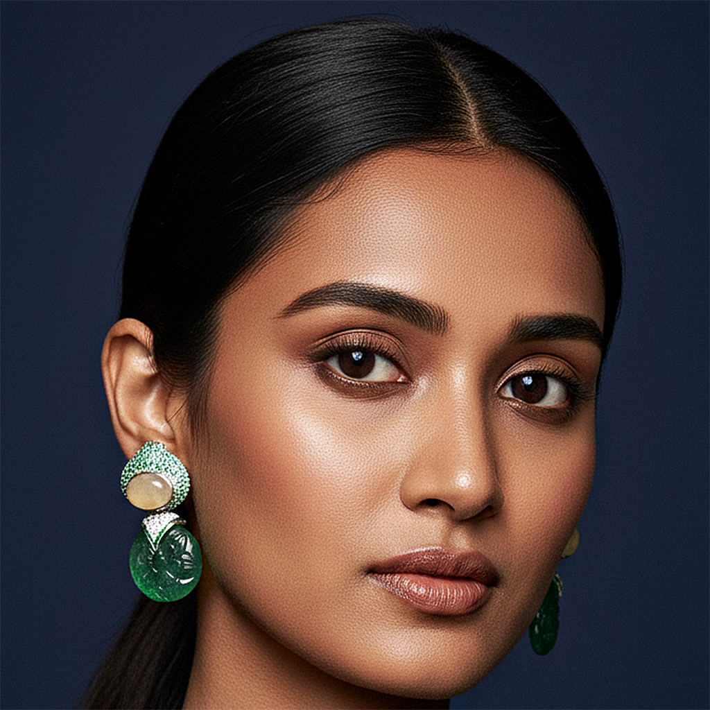 Emerald Bloom Earrings