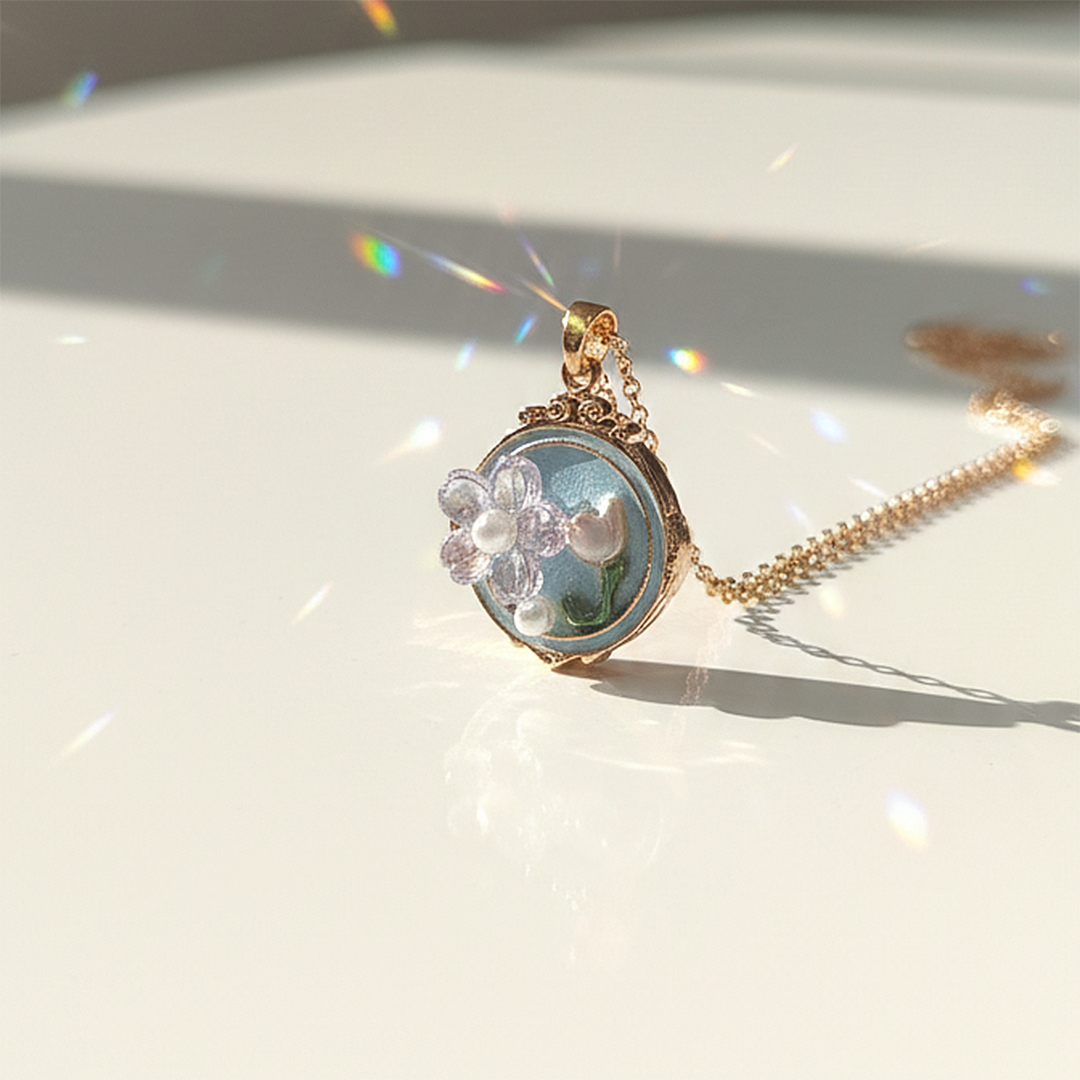 Azure Bloom Pendant