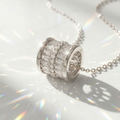 Baguette Barrel White Pendant