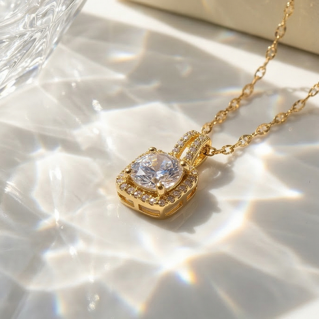 Cushion Halo Pendant