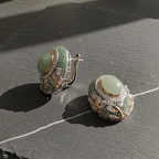 Emerald Halo Earrings