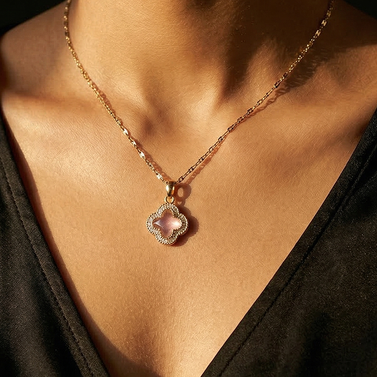 Blush Clover Pendant