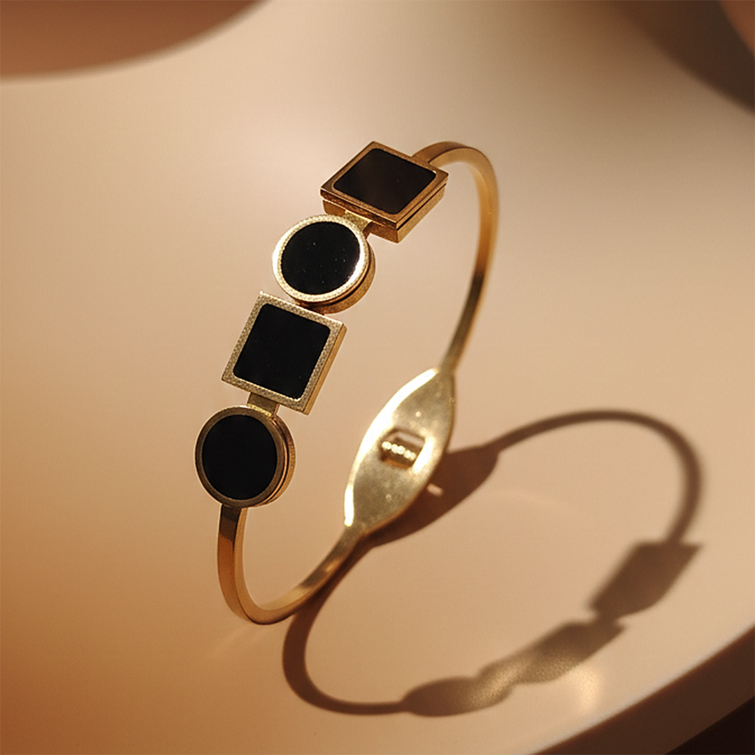 Geometric Noir Bracelet