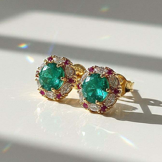 Emerald Radiance Earrings