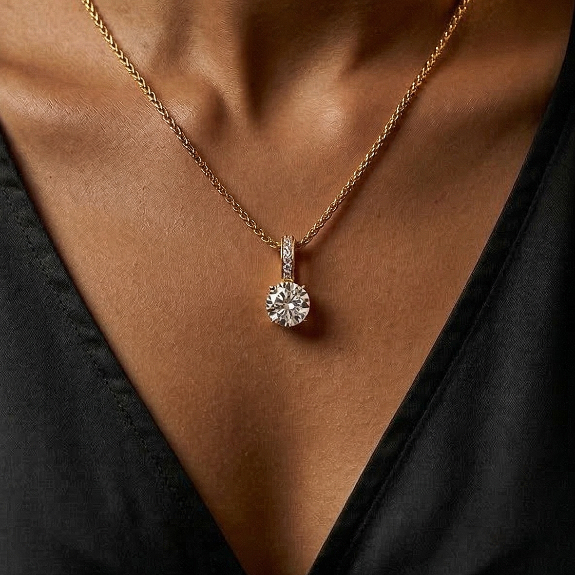 Prismatic Solitaire Pendant