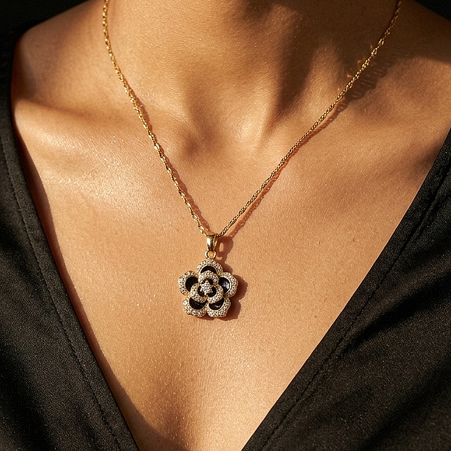 Gilded Petal Pendant