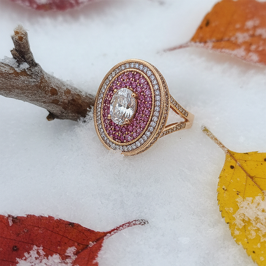 Rose Whisper cocktail ring