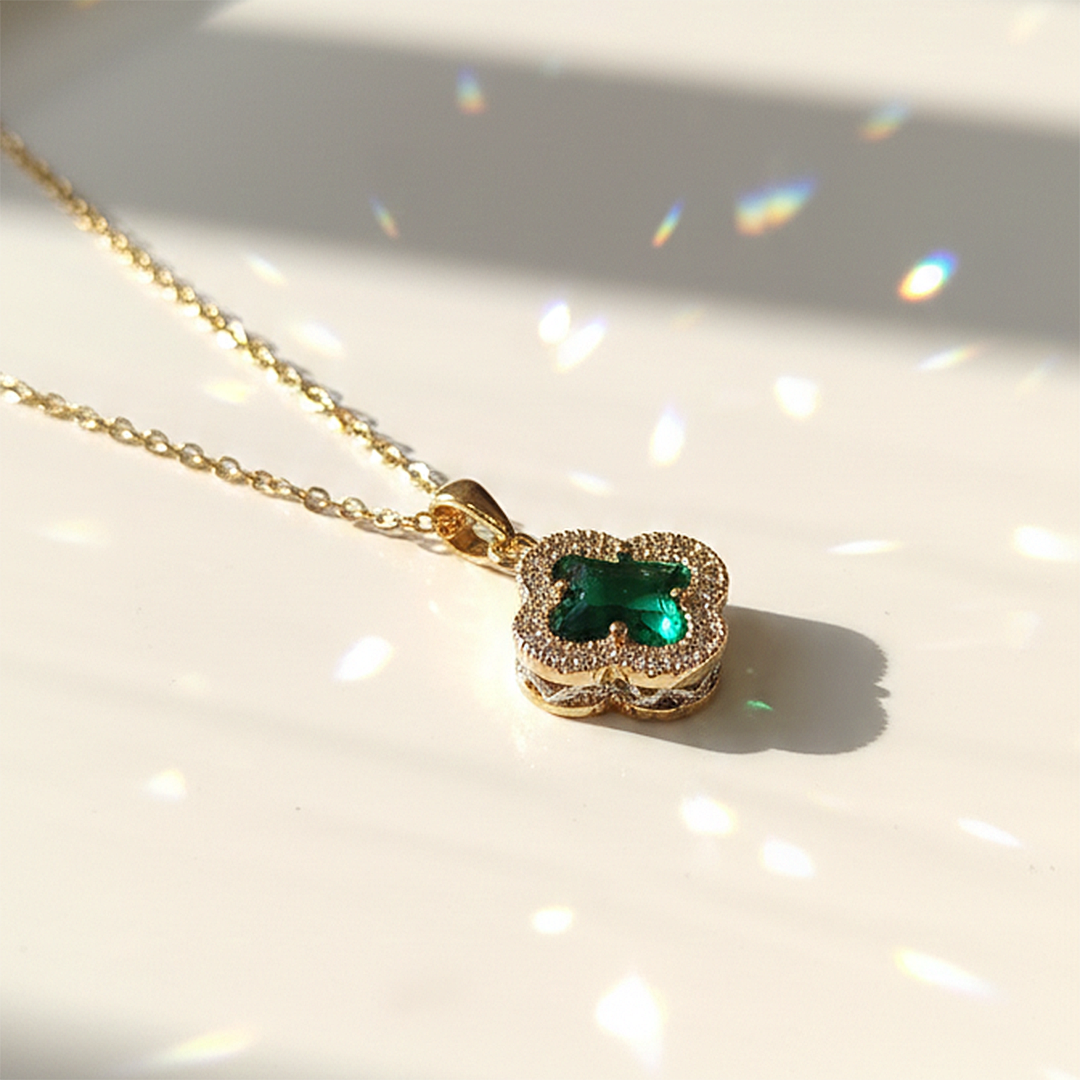 Emerald Clover Pendant