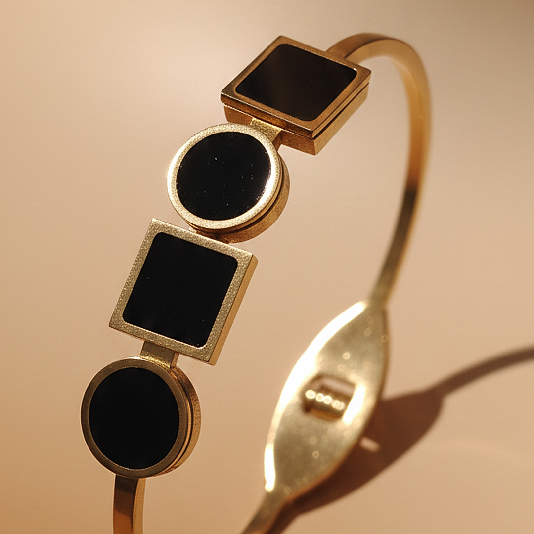 Geometric Noir Bracelet