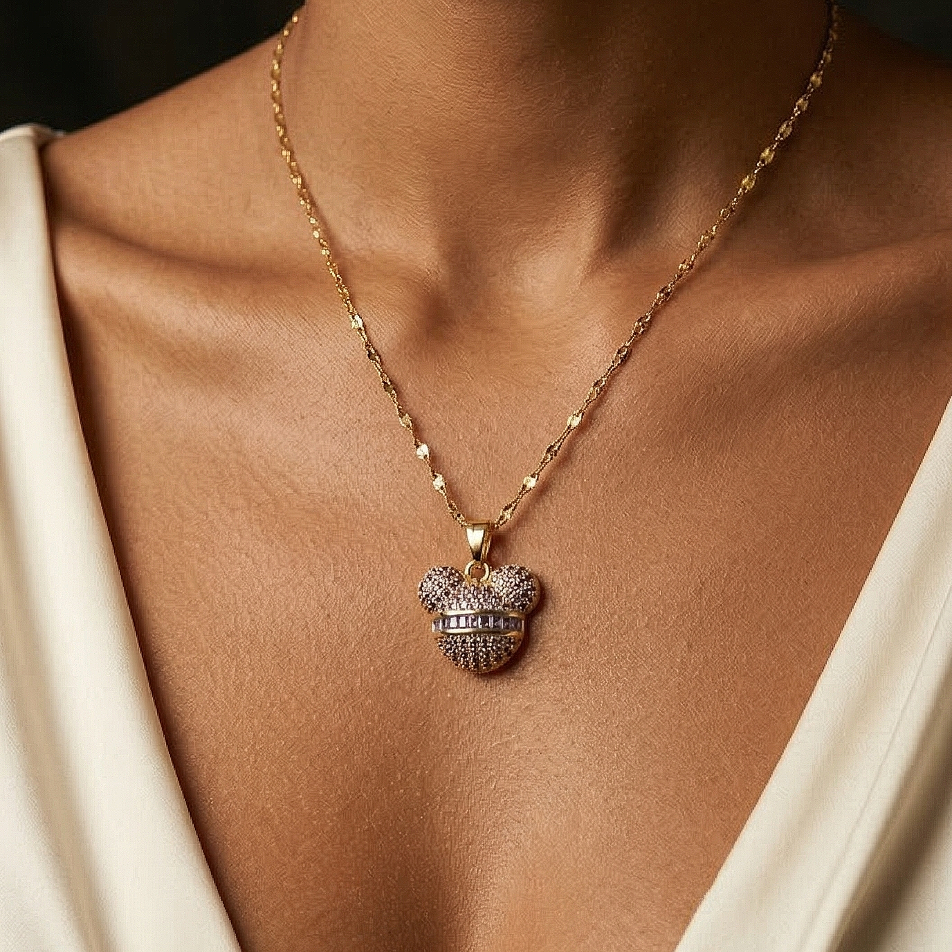 Amethyst Mickey Pendant