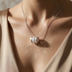 Baguette Barrel White Pendant