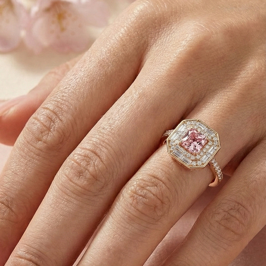 Rosé Octagon Ring