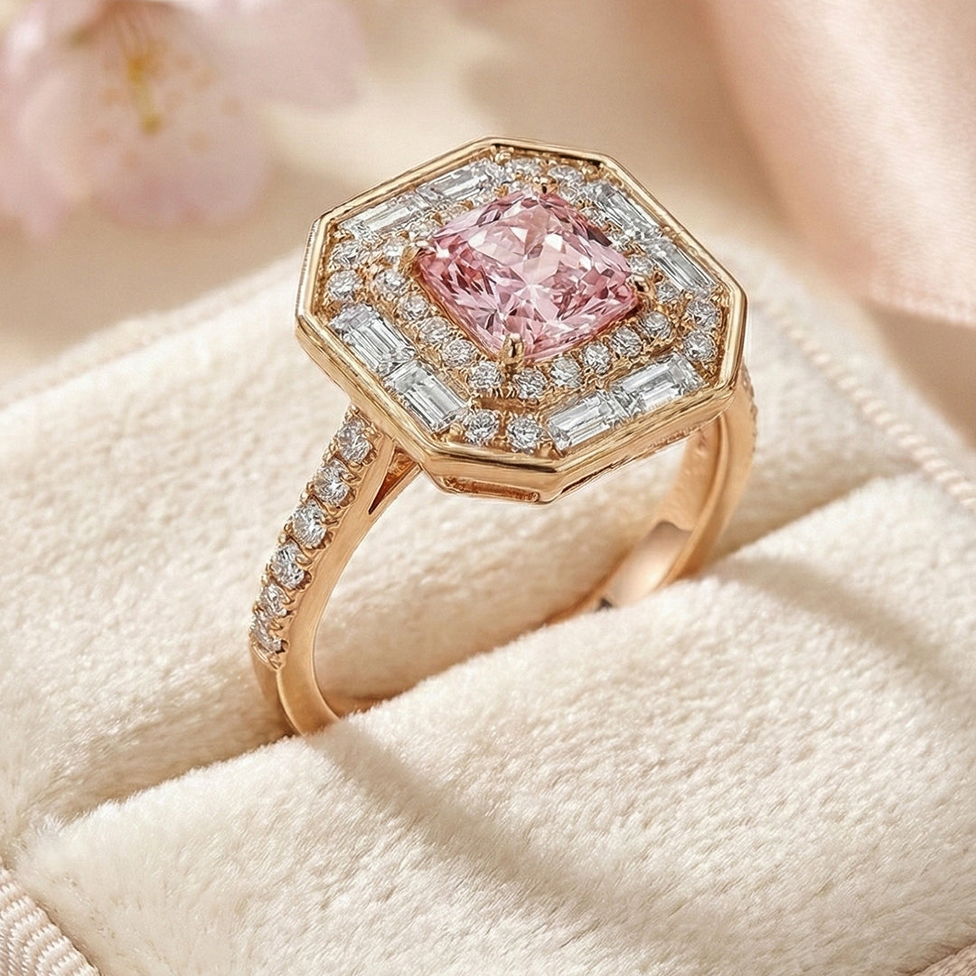 Rosé Octagon Ring
